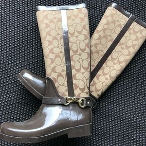 NWOT Coach Rain Boots